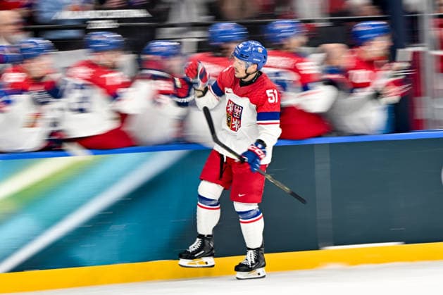 15 02 2026, Milano, Santa Giulia Ice hockey, Eishockey Arena, Winter Olympics: Switzerland - Czechia (Ice Hockey), Radim Simek of Czechia celebrate his goal Milano Santa Giulia Ice Hockey Arena Lombardy Italy *** 15 02 2026, Milano, Santa Giulia Ice Hockey Arena, Winter Olympics Switzerland Czechia Ice Hockey , Radim Simek of Czechia celebrate his goal Milano Santa Giulia Ice Hockey Arena Lombardy Italy Copyright: xJustPictures.ch AndreaxBrancax jp-en-AnBr-AB-AAB_351115022026