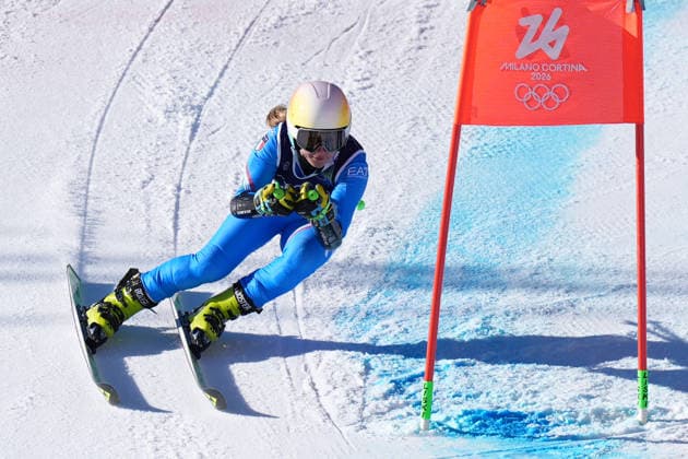 Italy™s DELLA MEA Lara during Alpine Skiing Women s Giant Slalom at the Milano Cortina 2026 Winter Olympics, in Cortina (Italy) February 15 , 2026 (Spada LaPresse)  Copyright: xSpada LaPressex