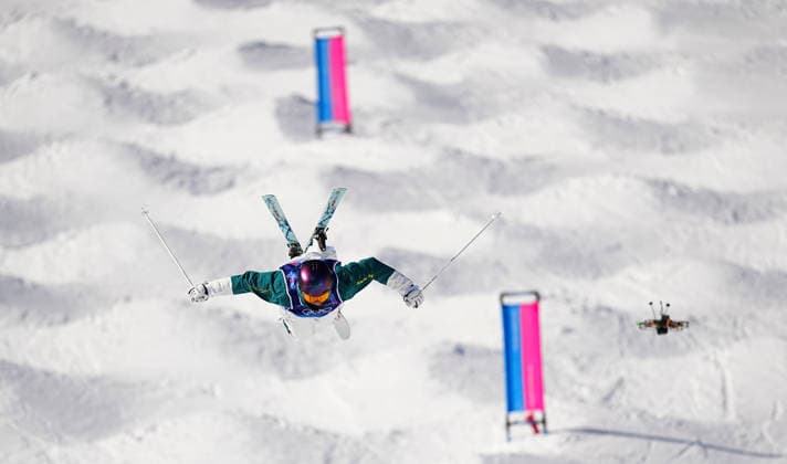 (260215) -- LIVIGNO, Feb. 15, 2026 -- Matt Graham of Australia competes during the freestyle skiing men s dual moguls 1 4 finals at the Milan-Cortina 2026 Olympic Winter games, Winterspiele,Spiele, Summer games in Livigno, Italy, Feb. 15, 2026. ) (MICO2026)ITALY-LIVIGNO-OLYMPIC WINTER GAMES-FREESTYLE SKIING-MEN S DUAL MOGULS WuxHuiwo 
