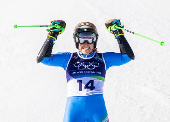 February 15, 2026, Cortina D ampezzo, Lombardy, Italy: Federica Brignone of Italy wins the gold medal in the Women s Giant Slalom at Tofane Alpine Skiing Centre for the Milano Cortina 2026 Winter Olympics. Cortina D ampezzo Italy - ZUMAsc5_ 20260215_oly_sc5_017 Copyright: xErichxSchlegelx