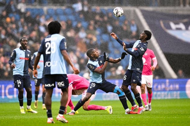 Le Havre Athletic Club v Toulouse FC - Ligue 1 McDonald s 2025 2026 19 Lucas GOURNA DOUATH (hac) - 26 Simon EBONOG (hac) during the Ligue 1 McDonald s match between Le Havre and Toulouse at Stade OcÃ ane on February 15, 2026 in Le Havre, France. Le Havre France  Copyright: xFEPx 776348283