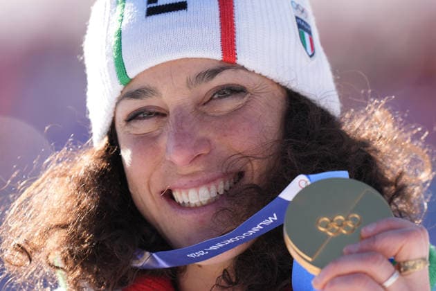 Italy™s Federica Brignone during Alpine Skiing Women s Giant Slalom at the Milano Cortina 2026 Winter Olympics, in Cortina (Italy) February 15 , 2026 (Spada LaPresse)  Copyright: xSpada LaPressex
