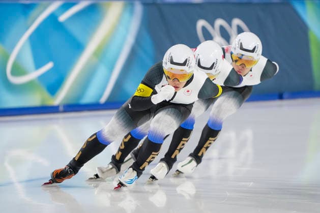 2026-02-15 - Milano Cortina 2026 Winter Olympics Speed skating, Eisschnelllauf Men s Team Pursuit MILAN, ITALY - FEBRUARY 15: Shomu Sasaki of Japan, Kazuya Yamada of Japan, Taiyo Nonomura of Japan during the Speed Skating Men s Team Pursuit Quarterfinals of the Milano Cortina 2026 Winter Olympics at the Milano Speed Skating Arena on February 15, 2026 in Milan, Italy Milan Milano Speed Skating Arena Italy Content not available for redistribution in The Netherlands directly or indirectly through any third parties. Copyright: xAndrexWeeningx