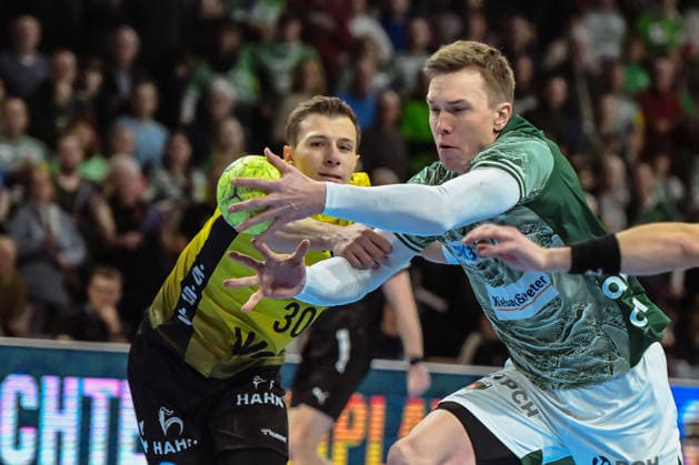 15.02.2026, xlakx, Handball Daikin HBL, Fuechse Berlin - TVB Stuttgart v.l. Lasse Andersson (Fuechse Berlin) Berlin