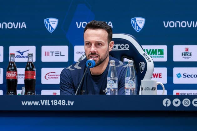 15.02.2026, Fussball, Saison 2025 2026, 2. Bundesliga, 22. Spieltag, VfL Bochum 1848 - SC Paderborn 07, Pressekonferenz mit Trainer Ralf Kettemann (SC Paderborn 07), Bochum Vonovia Ruhrstadion NRW Deutschland xRHR-FOTO DEx