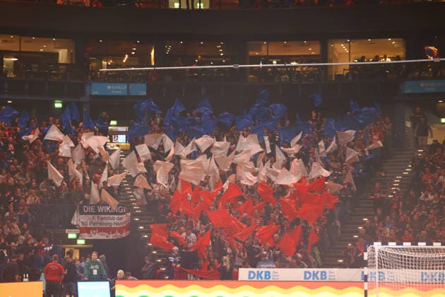 Handball I Herren I Saison 2025 2026 I Bundesliga I 21. Spieltag I HSV Hamburg - SG Flensburg - Handewitt I 15.02.2026 Fanblock 1 SG Flensburg-Handewitt Hamburg Barclaycard Arena Hamburg Deutschland Copyright: xLobeca RalfxHomburgx