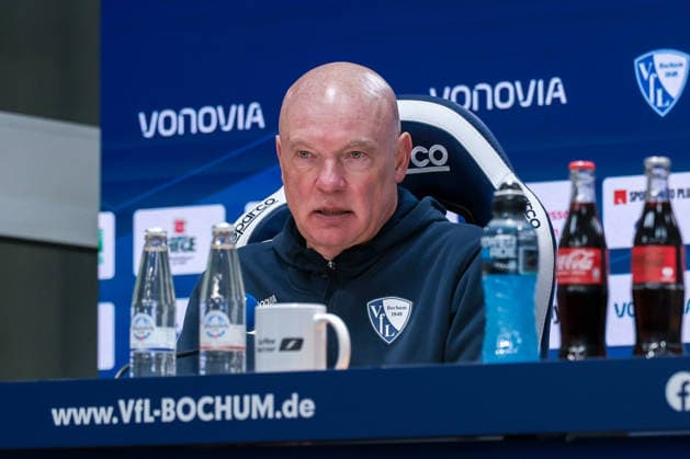 15.02.2026, Fussball, Saison 2025 2026, 2. Bundesliga, 22. Spieltag, VfL Bochum 1848 - SC Paderborn 07, Pressekonferenz mit Trainer Uwe Rösler (VfL Bochum 1848), Bochum Vonovia Ruhrstadion NRW Deutschland xRHR-FOTO DEx