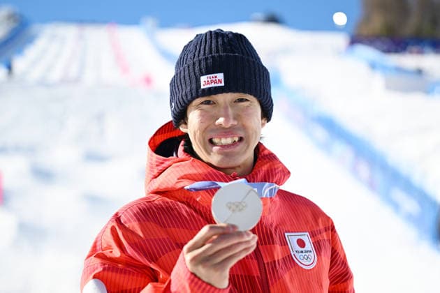 Ikuma Horishima (JPN), FEBRUARY 12, 2026 - Freestyle Skiing : Men s Dual Moguls Medal ceremony during the Milano Cortina 2026 Olympic Winter games, Winterspiele,Spiele, Summer games at Livigno Aerials and Moguls Park in Livigno, Italy.  aflo_319937406