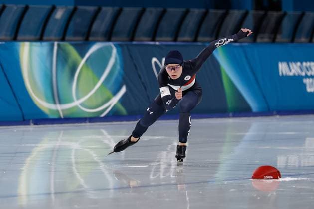 MILAN , 15-02-2026 , Milano Speed skating, Eisschnelllauf Stadium , Olympic Winter games, Winterspiele,Spiele, Summer games 2026 - Speed Skating 500m ladies , Picture shows Nikola Zdrahalova Olympic Winter Games 2026 - Speed Skating 500m ladies  x201628235x Copyright: