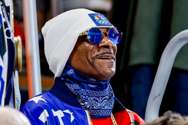 Snoop Dogg of United States of America looks on while watching atheletes Women s 500m, Milano Cortina 2026 Winter Olympics: Day 9, Speed skating, Eisschnelllauf - Milano Cortina 2026 Winter Olympics: Day 9, Milano Speed Skating Stadium, February 15, 2026, Milan, Italy.