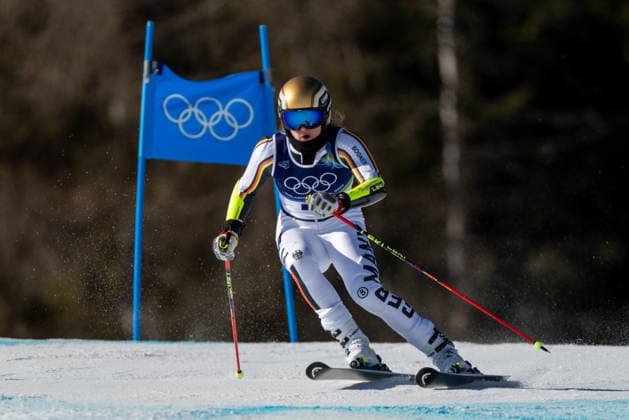 15th February 2026; Val di Fiemme, Italy, 2026 Winter Olympic Games, Olympische Spiele, Olympia, OS Day 10; Women s Giant Slalom; Emma Aicher (GER)  FotoxOlimpik
