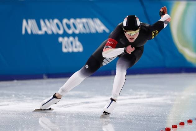 MILAN , 15-02-2026 , Milano Speed skating, Eisschnelllauf Stadium , Olympic Winter games, Winterspiele,Spiele, Summer games 2026 - Speed Skating 500m ladies , Picture shows Anna Ostlender Olympic Winter Games 2026 - Speed Skating 500m ladies  x201628609x Copyright: