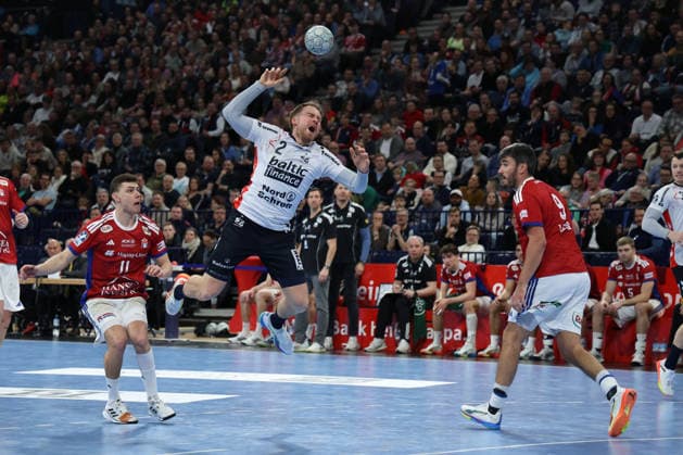 2026.02.15 xfsx Handballl 1. Bundesliga Hamburger Sportverein Handball - SG Flensburg-Handewitt v.l. Copyright: HMBxMedia FernandoxSoares