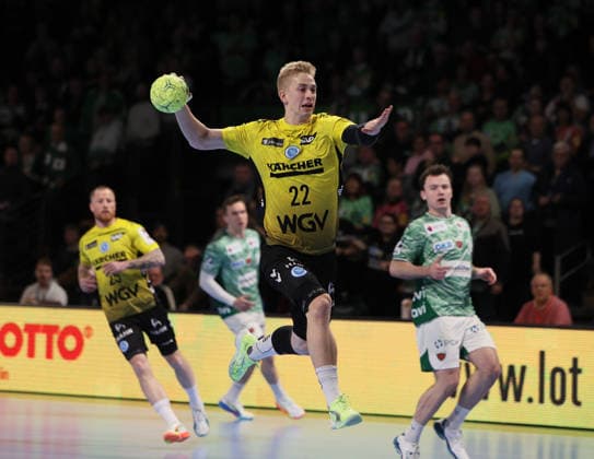 GER HBL Saison 2025 2026 FÜCHSE Berlin vs TV Stuttgart, 15.02.26, Max-Schmeling-Halle, Berlin, Torben MATZKEN (TVB Stuttgart 22)