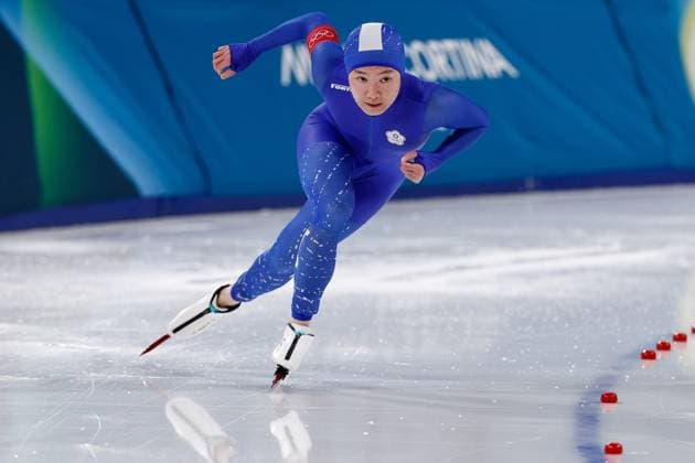 MILAN , 15-02-2026 , Milano Speed skating, Eisschnelllauf Stadium , Olympic Winter games, Winterspiele,Spiele, Summer games 2026 - Speed Skating 500m ladies , Picture shows Ying-Chu Chen Olympic Winter Games 2026 - Speed Skating 500m ladies  x201629048x Copyright: