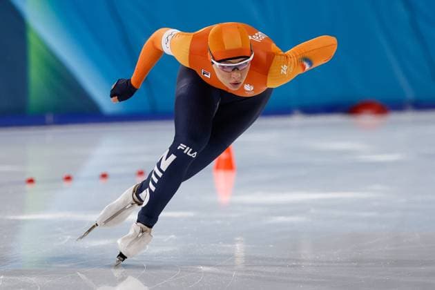 MILAN , 15-02-2026 , Milano Speed skating, Eisschnelllauf Stadium , Olympic Winter games, Winterspiele,Spiele, Summer games 2026 - Speed Skating 500m ladies , Picture shows Jutta Leerdam Olympic Winter Games 2026 - Speed Skating 500m ladies  x201629240x Copyright: