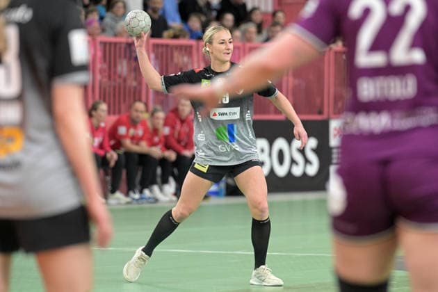 Lea Gruber (SV Union Halle-Neustadt, 19) TusSies Metzingen vs. SV Union Halle-Neustadt, Handball, Alsco HBF, 17.Ligaspieltag, Saison 2025 2026, 15.02.2026 TusSies Metzingen vs. SV Union Halle-Neustadt, Handball, Alsco HBF, 17.Ligaspieltag, Saison 2025 2026, 15.02.2026 Tuebingen Copyright: xEibner-Pressefoto TobiasxBaurx EP_TBR