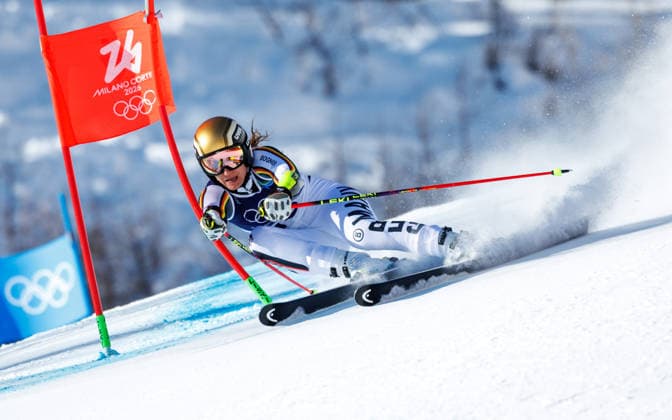 OLYMPICS - Winter Olympic Games, Olympische Spiele, Olympia, OS Milano Cortina 2026 CORTINA D AMPEZZO,ITALY,15.FEB.26 - OLYMPICS, ALPINE SKIING - Winter Olympic Games Milano Cortina 2026, giant slalom, women. Image shows Lena Duerr (GER).  GEPAxpictures xMaticxKlansek