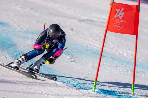 Alpine Skiing - Milano Cortina 2026 Winter Olympics: Day 9 Sara Hector competes in the second run of the women s giant slalom event during the Milano Cortina 2026 Winter Olympic Games, Olympische Spiele, Olympia, OS at the Tofane Alpine Skiing Centre in Cortina d Ampezzo on February 15, 2026. Cortina d Ampezzo Italy  Copyright: xAndrzejxIwanczukx originalFilename:iwanczuk-alpinesk260215_npoy1.jpg