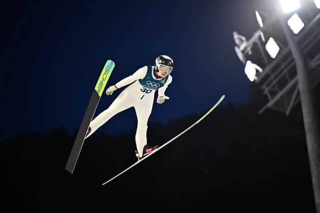 VAL DI FIEMME, ITALIEN 20260215 Frida Westman i damernas backhoppning i stora backen under vinter-OS pa Tesero längdskidstadion i Val di Fiemme, Italien. *** Bilden ingar i SPORTPAKET. För övriga BETALBILD *** VAL DI FIEMME ITALIEN x10430x *** VAL DI FIEMME, ITALY 20260215 Frida Westman in the womens ski jumping in the big hill during the Winter Olympics at Tesero cross-country stadium in Val di Fiemme, Italy Picture in SPORT PACKAGE For others PAY PICTURE VAL DI FIEMME ITALY x10430x  Copyright: xChristinexOlsson TTx OS 2026 BACKHOPPNING