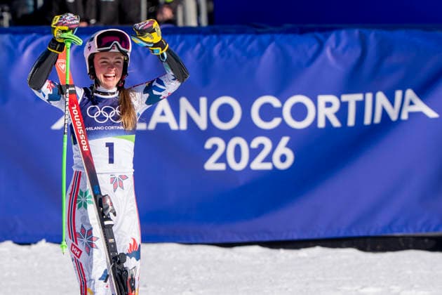Alpine Skiing - Milano Cortina 2026 Winter Olympics: Day 9 Thea Louise Stjernesund competes in the second run of the women s giant slalom event during the Milano Cortina 2026 Winter Olympic Games, Olympische Spiele, Olympia, OS at the Tofane Alpine Skiing Centre in Cortina d Ampezzo on February 15, 2026. Cortina d Ampezzo Italy  Copyright: xAndrzejxIwanczukx originalFilename:iwanczuk-alpinesk260215_np2ZV.jpg