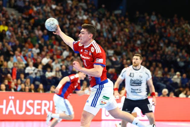 Handball I Herren I Saison 2025 2026 I Bundesliga I 21. Spieltag I HSV Hamburg - SG Flensburg - Handewitt I 15.02.2026 Nicolaj Jorgensen (11, HSV Hamburg) Hamburg Barclaycard Arena Hamburg Deutschland Copyright: xLobeca RalfxHomburgx