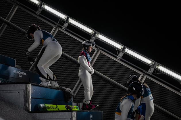 260215 Frida Westman of Sweden during a trial run ahead of the women™s large hill individual Ski jumping, Skispringen, Ski, nordisch during day 9 of the 2026 Winter Olympics on February 15, 2026 in Predazzo. Photo: Maxim Thore BILDBYRAN kod MT MT0984 backhoppning ski jumping skihopping Olympic Games, Olympische Spiele, Olympia, OS olympics winter olympics os ol olympiska spel vinter-os olympiske leker milano cortina 2026 milan cortina 2026 milano cortina 2026 olympic games milano cortina 2026 winter olympic games milano cortina-os milano cortina-ol vinter-ol 9 bbeng dam sverige *** 260215 Frida Westman of Sweden during a trial run ahead of the women™s large hill individual ski jumping during day 9 of the 2026 Winter Olympics on February 15, 2026 in Predazzo Photo Maxim Thore BILDBYRAN kod MT MT0984 backhoppning ski jumping skihopping olympic games olympics winter olympics os ol olympiska spel vinter os olympiske leker milano cortina 2026 milan cortina 2026 milano cortina 2026 olympic games milano cortina 2026 winter olympic games milano cortina os milano cortina ol vinter ol 9 bbeng dam sverige  Copyright: MAXIMxTHORE BB260215MT120