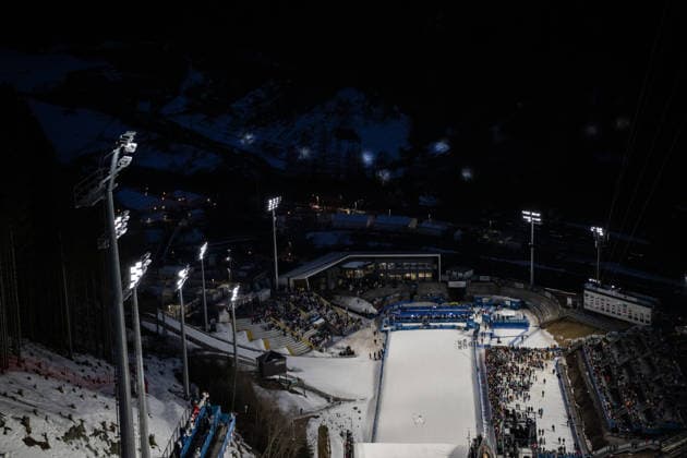 260215 Frida Westman of Sweden during a trial run ahead of the women™s large hill individual Ski jumping, Skispringen, Ski, nordisch during day 9 of the 2026 Winter Olympics on February 15, 2026 in Predazzo. Photo: Maxim Thore BILDBYRAN kod MT MT0984 backhoppning ski jumping skihopping Olympic Games, Olympische Spiele, Olympia, OS olympics winter olympics os ol olympiska spel vinter-os olympiske leker milano cortina 2026 milan cortina 2026 milano cortina 2026 olympic games milano cortina 2026 winter olympic games milano cortina-os milano cortina-ol vinter-ol 9 bbeng dam sverige *** 260215 Frida Westman of Sweden during a trial run ahead of the women™s large hill individual ski jumping during day 9 of the 2026 Winter Olympics on February 15, 2026 in Predazzo Photo Maxim Thore BILDBYRAN kod MT MT0984 backhoppning ski jumping skihopping olympic games olympics winter olympics os ol olympiska spel vinter os olympiske leker milano cortina 2026 milan cortina 2026 milano cortina 2026 olympic games milano cortina 2026 winter olympic games milano cortina os milano cortina ol vinter ol 9 bbeng dam sverige  Copyright: MAXIMxTHORE BB260215MT123