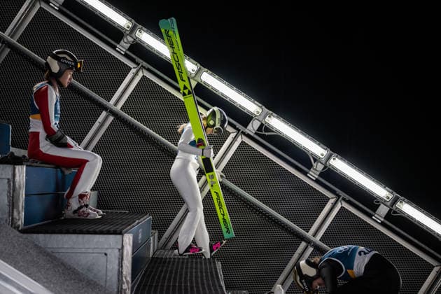 260215 Frida Westman of Sweden during a trial run ahead of the women™s large hill individual Ski jumping, Skispringen, Ski, nordisch during day 9 of the 2026 Winter Olympics on February 15, 2026 in Predazzo. Photo: Maxim Thore BILDBYRAN kod MT MT0984 backhoppning ski jumping skihopping Olympic Games, Olympische Spiele, Olympia, OS olympics winter olympics os ol olympiska spel vinter-os olympiske leker milano cortina 2026 milan cortina 2026 milano cortina 2026 olympic games milano cortina 2026 winter olympic games milano cortina-os milano cortina-ol vinter-ol 9 bbeng dam sverige *** 260215 Frida Westman of Sweden during a trial run ahead of the women™s large hill individual ski jumping during day 9 of the 2026 Winter Olympics on February 15, 2026 in Predazzo Photo Maxim Thore BILDBYRAN kod MT MT0984 backhoppning ski jumping skihopping olympic games olympics winter olympics os ol olympiska spel vinter os olympiske leker milano cortina 2026 milan cortina 2026 milano cortina 2026 olympic games milano cortina 2026 winter olympic games milano cortina os milano cortina ol vinter ol 9 bbeng dam sverige  Copyright: MAXIMxTHORE BB260215MT127