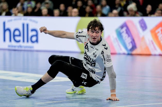 Deutschland: Handball-Bundesliga, DAIKIN HBL 2025 26, 21. Spieltag Handball Verein Hamburg vs Flensburg-Handewitt Barclays Arena (Hamburg): Lasse Möller (SG Flensburg-Handewitt, 64) Copyright: xStefanxTrochax