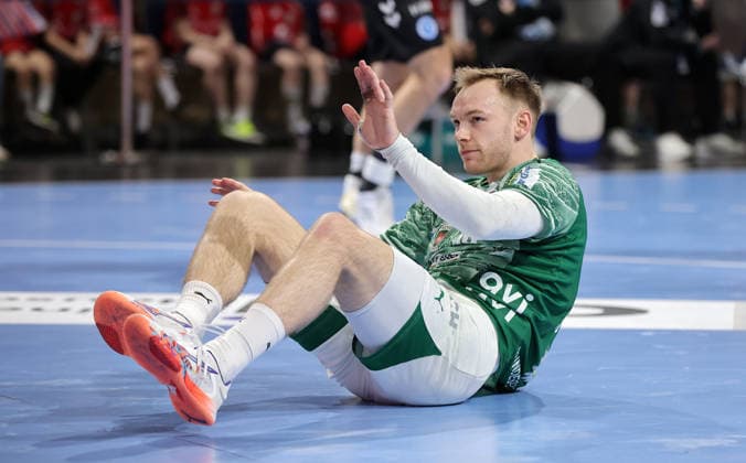Mathias Gidsel Einzelbild Freisteller Aktion Handball HBL Bundesliga Herren 21. Spieltag Saison 2025 2026 15.02.2026 Füchse Berlin vs TBV 1898 Stuttgart
