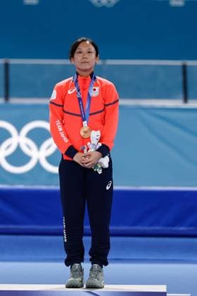 MILAN , 15-02-2026 , Milano Speed skating, Eisschnelllauf Stadium , Olympic Winter games, Winterspiele,Spiele, Summer games 2026 - Speed Skating 500m ladies , Picture shows Miho Takagi (bronze) Olympic Winter Games 2026 - Speed Skating 500m ladies  x201630864x Copyright: