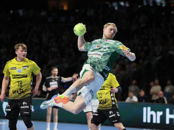 GER HBL Saison 2025 2026 FÜCHSE Berlin vs TV Stuttgart, 15.02.26, Max-Schmeling-Halle, Berlin, Matthes LANGHOFF (Füchse Berlin 25)