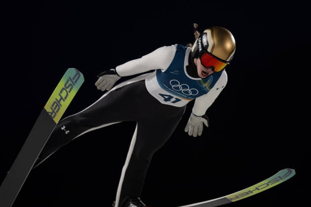 OLYMPICS - Winter Olympic Games, Olympische Spiele, Olympia, OS Milano Cortina 2026 PREDAZZO,ITALY,15.FEB.26 - OLYMPICS, Ski jumping, Skispringen, Ski, nordisch - Winter Olympic Games Milano Cortina 2026, large hill, women. Image shows Nika Vodan (SLO).  GEPAxpictures xOliverxLerch