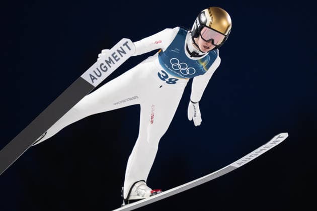 OLYMPICS - Winter Olympic Games, Olympische Spiele, Olympia, OS Milano Cortina 2026 PREDAZZO,ITALY,15.FEB.26 - OLYMPICS, Ski jumping, Skispringen, Ski, nordisch - Winter Olympic Games Milano Cortina 2026, large hill, women. Image shows Julia Muehlbacher (AUT).  GEPAxpictures xOliverxLerch