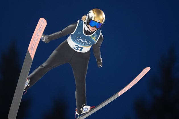 OLYMPICS - Winter Olympic Games, Olympische Spiele, Olympia, OS Milano Cortina 2026 PREDAZZO,ITALY,15.FEB.26 - OLYMPICS, Ski jumping, Skispringen, Ski, nordisch - Winter Olympic Games Milano Cortina 2026, large hill, women. Image shows Jenny Rautionaho (FIN).  GEPAxpictures xOliverxLerch