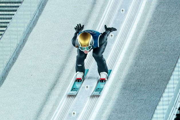 Olympische Winterspiele Milano Cortina 2026 Skispringen Großschanze Einzel Frauen am 15.02.2026 an der Predazzo Ski jumping, Skispringen, Ski, nordisch Stadium in Predazzo Selina Freitag ( Deutschland ) *** Olympic Winter Games Milano Cortina 2026 Ski Jumping Large Hill Individual Women on 15 02 2026 at the Predazzo Ski Jumping Stadium in Predazzo Selina Freitag Germany xMSx