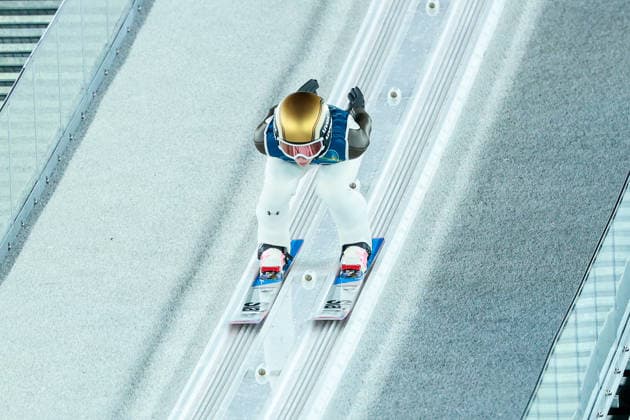 Olympische Winterspiele Milano Cortina 2026 Skispringen Großschanze Einzel Frauen am 15.02.2026 an der Predazzo Ski jumping, Skispringen, Ski, nordisch Stadium in Predazzo Nika Prevc ( Slowenien ) *** Olympic Winter Games Milano Cortina 2026 Ski Jumping Large Hill Individual Women on 15 02 2026 at the Predazzo Ski Jumping Stadium in Predazzo Nika Prevc Slovenia xMSx