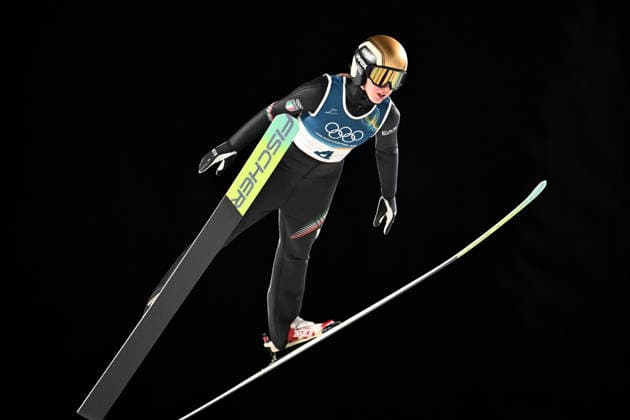 Predazzo, Italy, February 15th 2026. Jessica Malsiner of Italy in action during the Ski jumping, Skispringen, Ski, nordisch Womens Large Hill Individual competition of the Olympic Winter games, Winterspiele,Spiele, Summer games 2026 in Predazzo, Italy. (Photo by Igor Kupljenik Sports Press Photo)  Copyright: xIgorxKupljenikx xSPPx Sportspressphoto_SPR93206