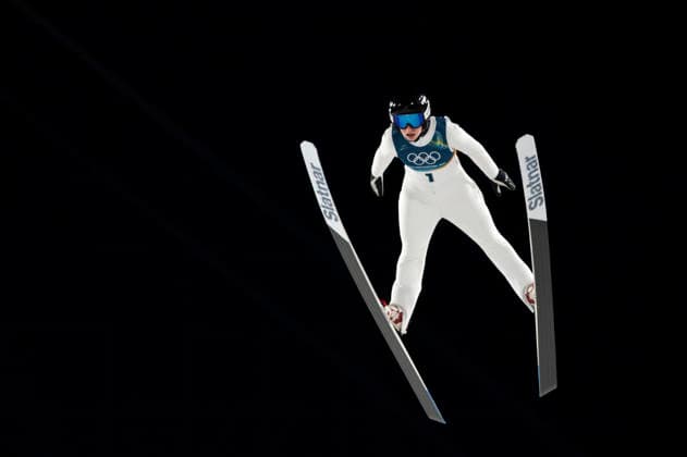 OLYMPICS - Winter Olympic Games, Olympische Spiele, Olympia, OS Milano Cortina 2026 PREDAZZO,ITALY,15.FEB.26 - OLYMPICS, Ski jumping, Skispringen, Ski, nordisch - Winter Olympic Games Milano Cortina 2026, large hill, women. Image shows Delia Anamaria Folea (ROU).  GEPAxpictures xMatthiasxTrinkl