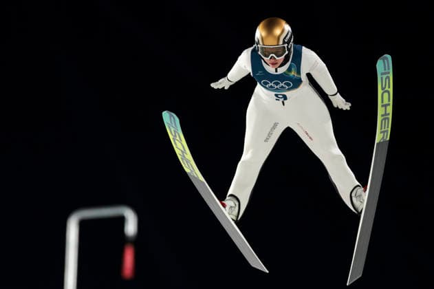 OLYMPICS - Winter Olympic Games, Olympische Spiele, Olympia, OS Milano Cortina 2026 PREDAZZO,ITALY,15.FEB.26 - OLYMPICS, Ski jumping, Skispringen, Ski, nordisch - Winter Olympic Games Milano Cortina 2026, large hill, women. Image shows Meghann Wadsak (AUT).  GEPAxpictures xMatthiasxTrinkl
