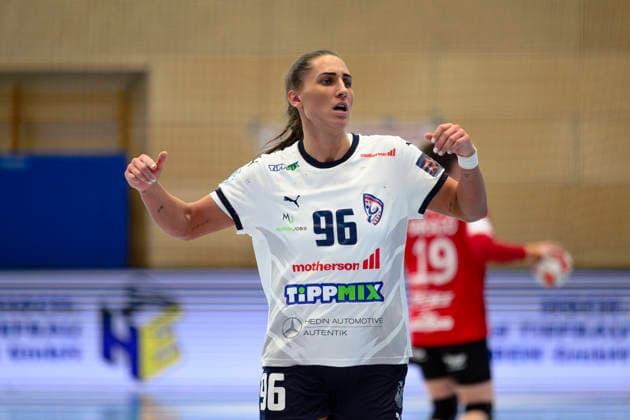 Gabriella Toeth (Motherson Mosonmagyarovari KC, 96) GER, Thueringer HC gegen Motherson Mosonmagyarovari KC , Handball, EHF European League Women, Gruppen Phase , Saison 2025 2026, 15.02.2026 GER, Thueringer HC gegen Motherson Mosonmagyarovari KC , Handball, EHF European League Women, Gruppen Phase , Saison 2025 2026, 15.02.2026 Bad Langensalza Copyright: xEibner-Pressefoto MartinxHerbstx EP_MHT