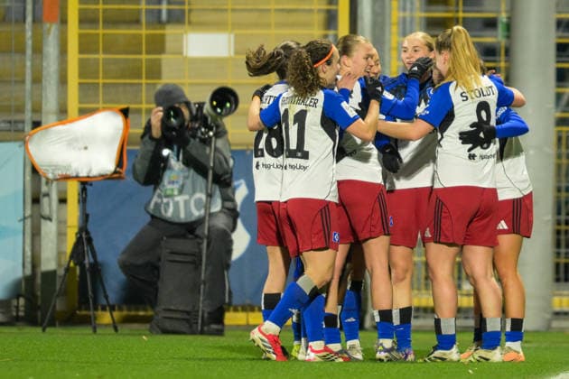 Fußball, Google Pixel Frauen Bundesliga, 20260215, TSG Hoffenheim - Hamburger SV HSV. Im Bild Tor 0:1 Torjubel bejubelt Jubel Tor. Hoffenheim Dietmar-Hopp-Stadion Baden Württemberg Deutschland Copyright: Passion2Press MarkusxFischerx