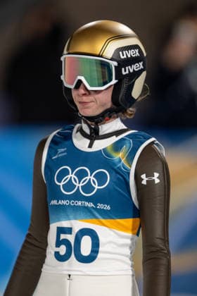 OLYMPICS - Winter Olympic Games, Olympische Spiele, Olympia, OS Milano Cortina 2026 PREDAZZO,ITALY,15.FEB.26 - OLYMPICS, Ski jumping, Skispringen, Ski, nordisch - Winter Olympic Games Milano Cortina 2026, large hill, women. Image shows Nika Prevc (SLO).  GEPAxpictures xOliverxLerch