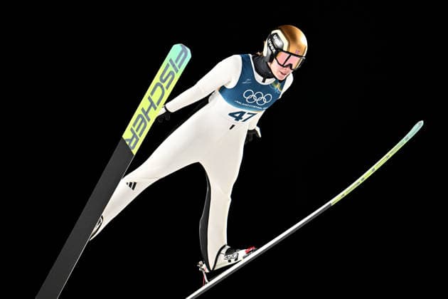 Predazzo, Italy, February 15th 2026. Anna Odine Stroem of Norway in action during the Ski jumping, Skispringen, Ski, nordisch Womens Large Hill Individual competition of the Olympic Winter games, Winterspiele,Spiele, Summer games 2026 in Predazzo, Italy. (Photo by Igor Kupljenik Sports Press Photo)  Copyright: xIgorxKupljenikx xSPPx Sportspressphoto_SPR93253