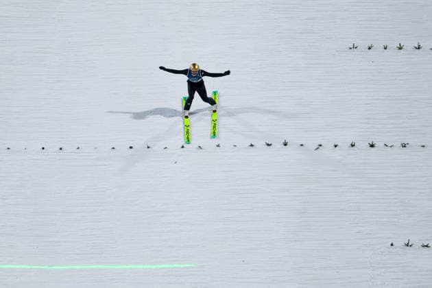 Olympische Winterspiele Milano Cortina 2026 Skispringen Großschanze Einzel Frauen am 15.02.2026 an der Predazzo Ski jumping, Skispringen, Ski, nordisch Stadium in Predazzo Agnes Reisch ( Deutschland ) *** Olympic Winter Games Milano Cortina 2026 Ski Jumping Large Hill Individual Women on 15 02 2026 at the Predazzo Ski Jumping Stadium in Predazzo Agnes Reisch Germany xMSx