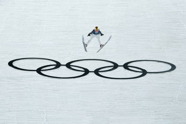 Olympische Winterspiele Milano Cortina 2026 Skispringen Großschanze Einzel Frauen am 15.02.2026 an der Predazzo Ski jumping, Skispringen, Ski, nordisch Stadium in Predazzo Nika Prevc ( Slowenien ) *** Olympic Winter Games Milano Cortina 2026 Ski Jumping Large Hill Individual Women on 15 02 2026 at the Predazzo Ski Jumping Stadium in Predazzo Nika Prevc Slovenia xMSx
