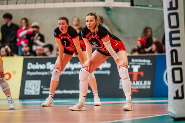 Volleyball Frauen Saison 2025 2026 Volleyball Bundesliga ETV Hamburger Volksbank Volleys vs. Schwarz-Weiß Erfurt 15.02.2026 Lilly Faroß ( 16, ETV Hamburger Volksbank Volleys) Hamburg Sporthalle Hoheluft Hamburg Deutschland