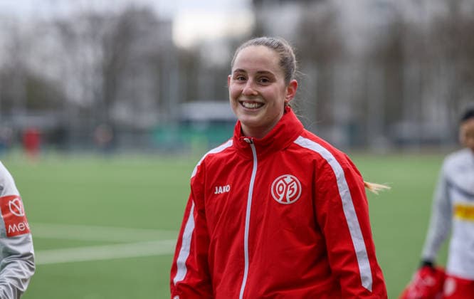 GER, Frankfurt, Eintracht Frankfurt II vs FSV Mainz 05, 2. Frauen Bundesliga, Fussball, DFB, Spielzeit 2025 2026, Stadion am Brentanobad, 17. Spieltag im Bild: Tamar Goren (1. FSV Mainz 05 Frauen 13) DFB DFL REGULATIONS PROHIBIT ANY USE OF PHOTOGRAPHS AS IMAGE SEQUENCES AND OR QUASI-VIDEO, 15.02.2026 Copyright: HMBxMedia HendrikxHamelau
