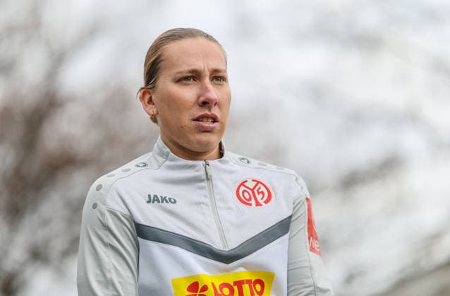 GER, Frankfurt, Eintracht Frankfurt II vs FSV Mainz 05, 2. Frauen Bundesliga, Fussball, DFB, Spielzeit 2025 2026, Stadion am Brentanobad, 17. Spieltag im Bild: Johanna Berg (1. FSV Mainz 05 Frauen 9) DFB DFL REGULATIONS PROHIBIT ANY USE OF PHOTOGRAPHS AS IMAGE SEQUENCES AND OR QUASI-VIDEO, 15.02.2026 Copyright: HMBxMedia HendrikxHamelau